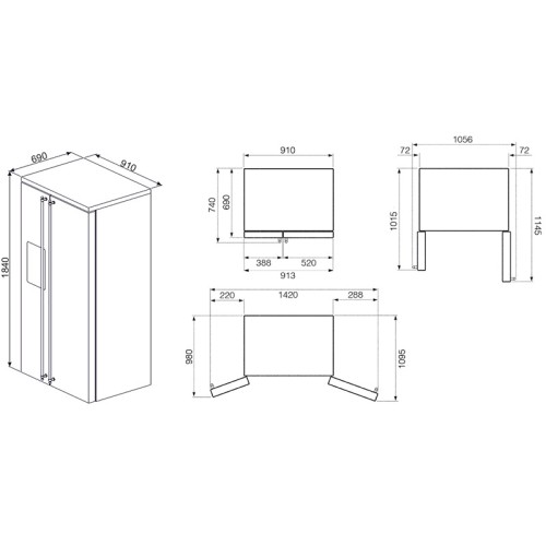 Холодильник Smeg SBS8004AO в Краснодаре
