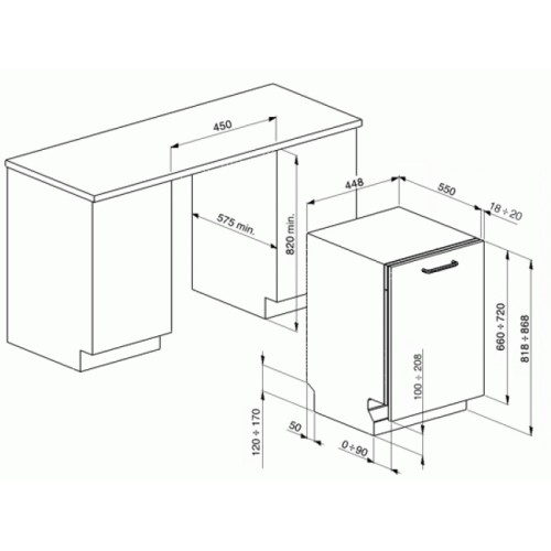 Встраиваемая посудомоечная машина Smeg STA4523 в Краснодаре