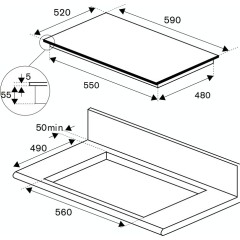 Варочная панель Bertazzoni P604I1B26NV