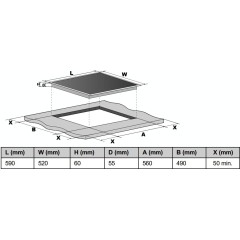 Варочная панель Bertazzoni P604I1B26NV