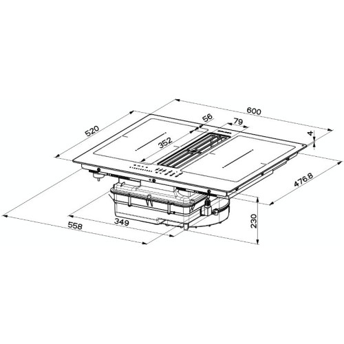 Варочная панель со встроенной вытяжкой Faber Galileo Slim F600 в Краснодаре