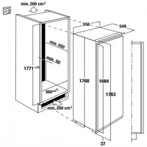 Встраиваемый холодильник Kuppersbusch FKF 8800.1i в Краснодаре