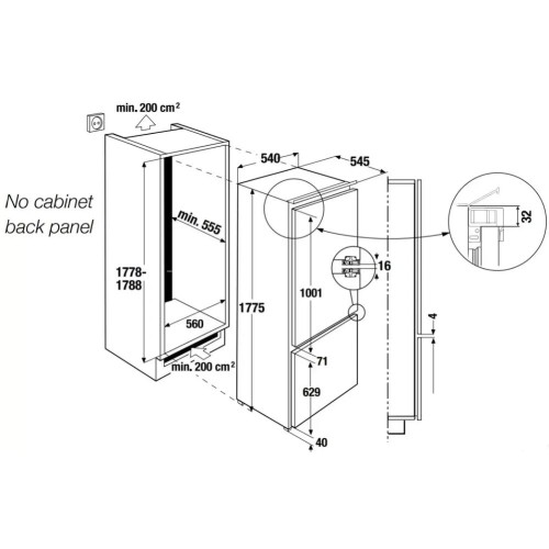 Встраиваемый холодильник Kuppersbusch FKG 8540.0i в Краснодаре