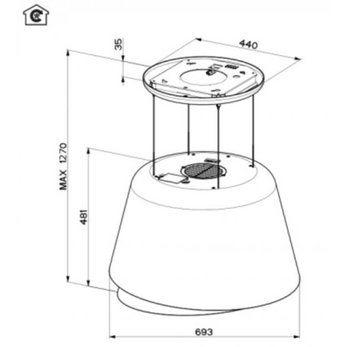 Вытяжка Faber Belle Plus Burgundy Cold 345.0615.653 в Краснодаре