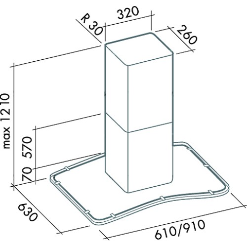 Вытяжка Falmec Astra isola 60 ix (800) ECP в Краснодаре