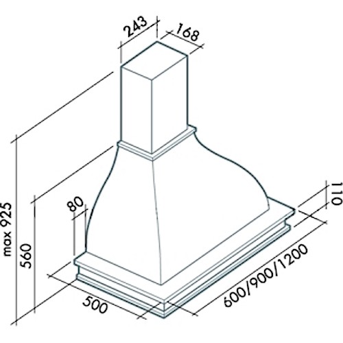 Вытяжка Falmec Iris Piastrelata 120 (600) S орех в Краснодаре