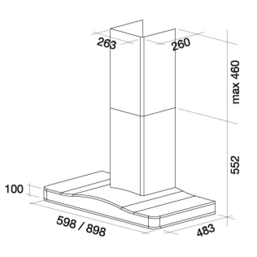 Вытяжка Falmec Lilium 60 (600) S red в Краснодаре