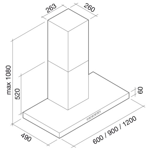 Вытяжка Falmec Plane 90 ix (800) ECP в Краснодаре