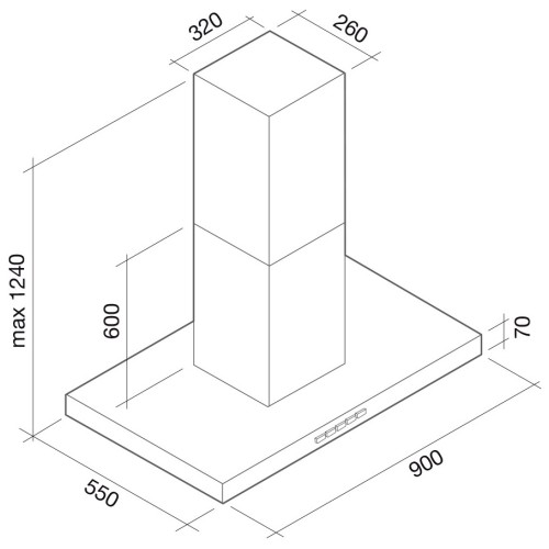 Вытяжка Falmec Plane isola top 90 ix (800) ECP в Краснодаре