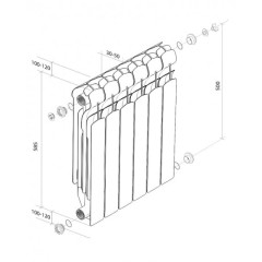 Алюминиевый радиатор Royal Thermo Indigo 500 10 секции