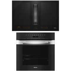 Комплект №2 (варочная панель с вытяжкой Miele KMDA 7634 FL + духовой шкаф Miele H 7464 BP EDST/CLST)