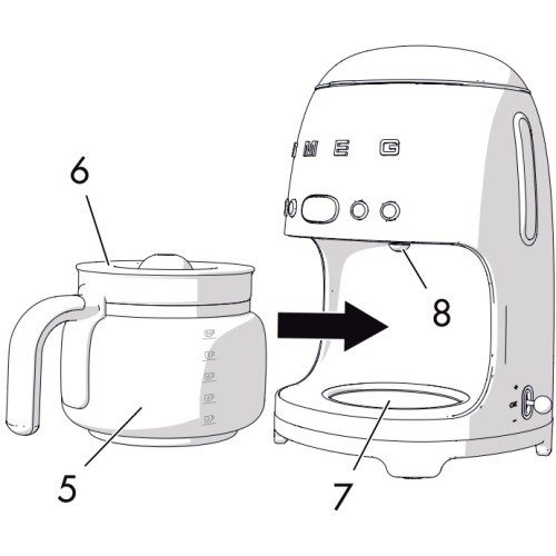 Капельная кофеварка Smeg DCF02GREU в Краснодаре