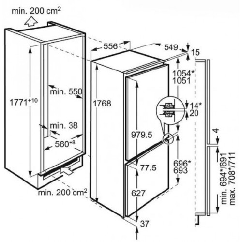 Встраиваемый холодильник Kuppersbusch FKG 8500.2i в Краснодаре
