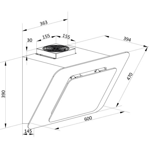 Наклонная вытяжка Brandt BHV1674IB в Краснодаре
