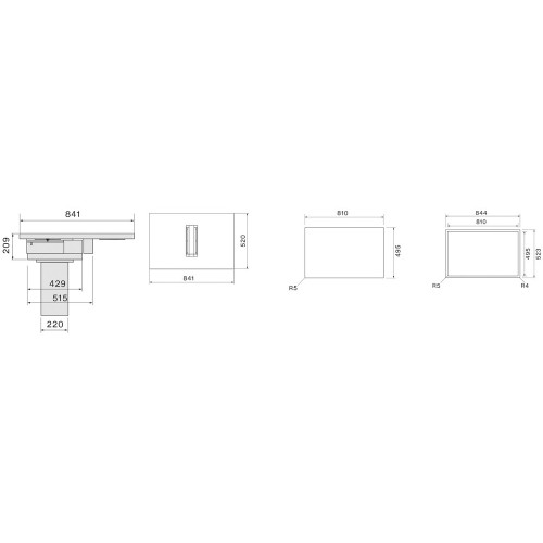 Варочная панель с вытяжкой Falmec ZERO 84 VETRO NERO в Краснодаре