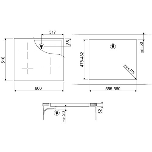 Варочная панель Smeg SI2641DP в Краснодаре
