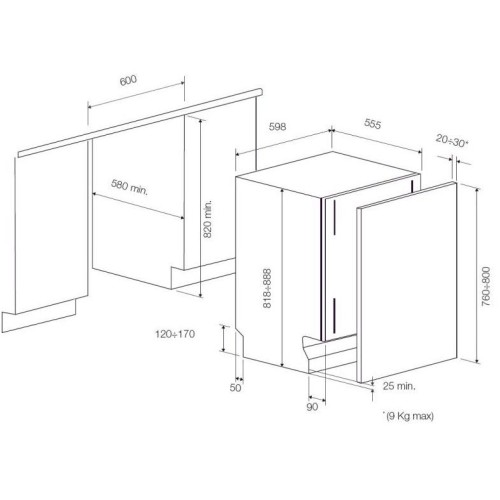 Встраиваемая посудомоечная машина Fulgor Milano FDW 8292.1 в Краснодаре