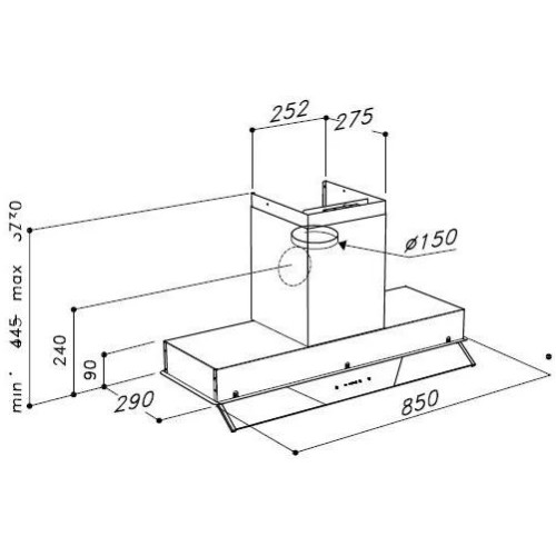 Встраиваемая вытяжка Fulgor Milano FBGHD 850 TC X в Краснодаре