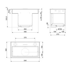 Встраиваемая вытяжка Smeg KSEG58PXE