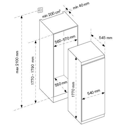 Встраиваемый холодильник Bertazzoni LRD603UBNPVC/20 в Краснодаре