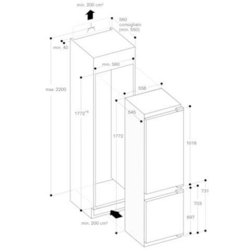 Встраиваемый холодильник Gaggenau RB282306 в Краснодаре