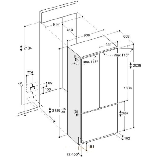 Встраиваемый холодильник Gaggenau RB 492-301 в Краснодаре