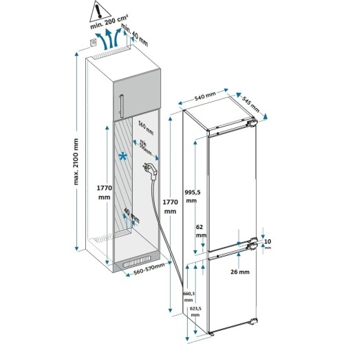 Встраиваемый холодильник Hyundai HBR 1771 в Краснодаре