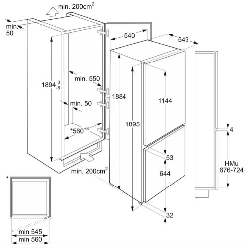 Встраиваемый холодильник Smeg C41941F в Краснодаре
