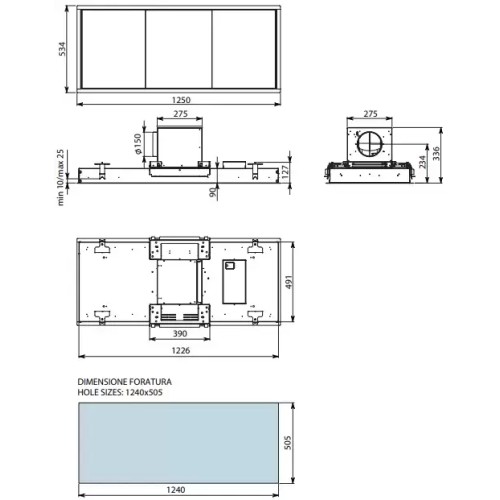 Встраиваемая вытяжка Falmec Skema 120 white в Краснодаре