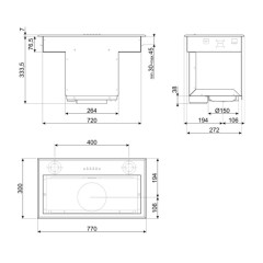 Встраиваемая вытяжка Smeg KSEG78PXE