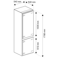 Встраиваемый холодильник Bertazzoni REF60BIS