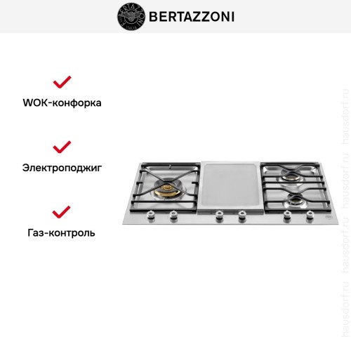 Газо-электрическая панель Bertazzoni PM36 3 0G X в Краснодаре