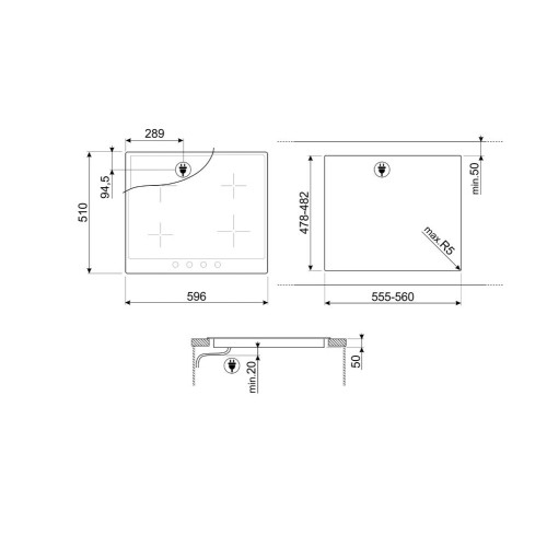 Варочная панель Smeg SI964XM в Краснодаре