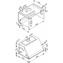 Встраиваемая вытяжка Miele DAR1135 для плиты Range Cooker