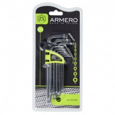 Набор ключей ARMERO длинные TORX Cr-V (9 шт)      A410/098