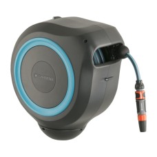 Катушка Gardena со шлангом настенная автоматическая RollUp M голубая  18610-20.000.00
