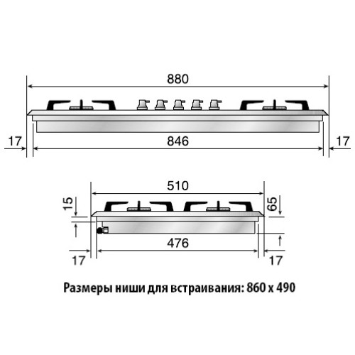 Варочная панель Ilve HP95FC в Краснодаре