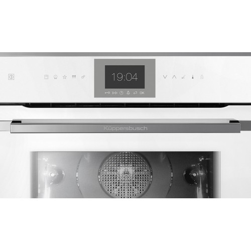 Компактный духовой шкаф с паром Kuppersbusch CBD 6550.0 W3 Silver Chrome в Краснодаре