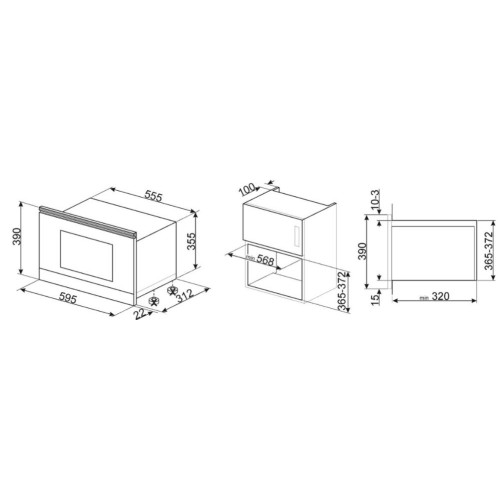 Встраиваемая микроволновая печь Smeg MP322X1 в Краснодаре