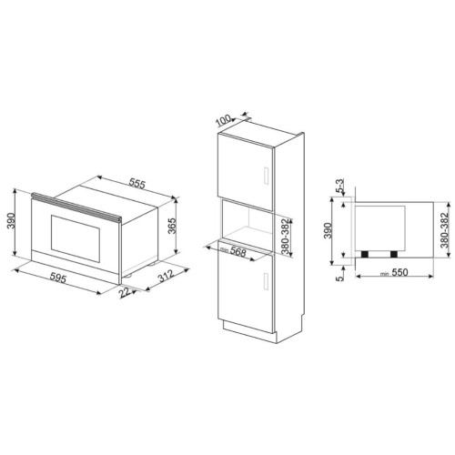 Встраиваемая микроволновая печь Smeg MP322X1 в Краснодаре