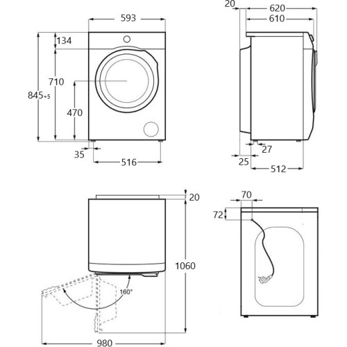 Сушильная машина Maunfeld MFDM168WH в Краснодаре
