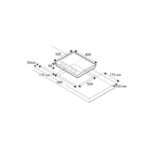 Варочная панель Bertazzoni PM60 3 0 X в Краснодаре