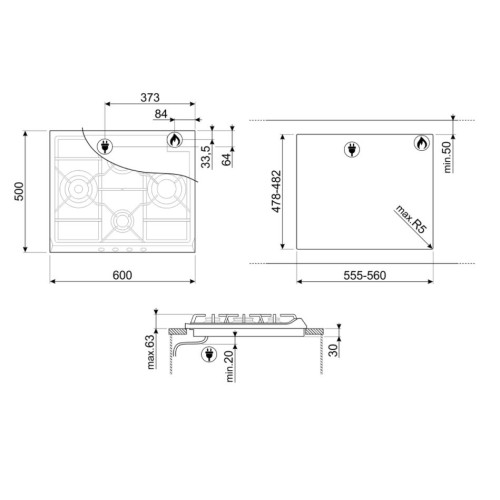 Варочная панель Smeg SR764AO в Краснодаре