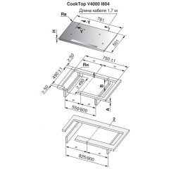 Варочная панель V-ZUG CookTop V4000 I804 CTI4T-31158
