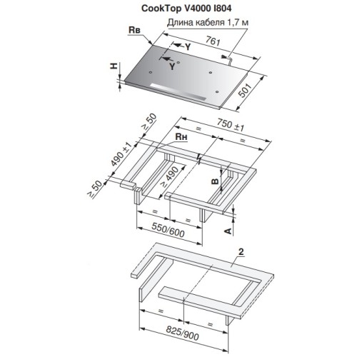 Варочная панель V-ZUG CookTop V4000 I804 CTI4T-31158 в Краснодаре