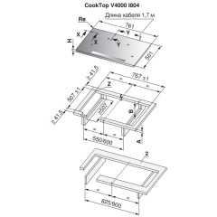 Варочная панель V-ZUG CookTop V4000 I804 CTI4T-31158