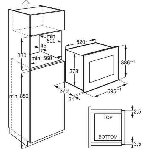 Встраиваемая микроволновая печь AEG OS5GM251EB в Краснодаре