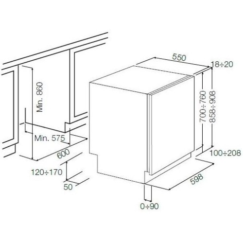Встраиваемая посудомоечная машина Fulgor Milano FDW 9093.1 в Краснодаре