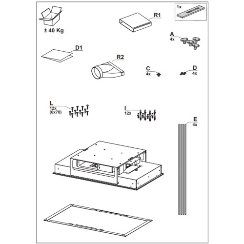Встраиваемая в потолок вытяжка Faber INSIDE UP IX KL A90 в Краснодаре