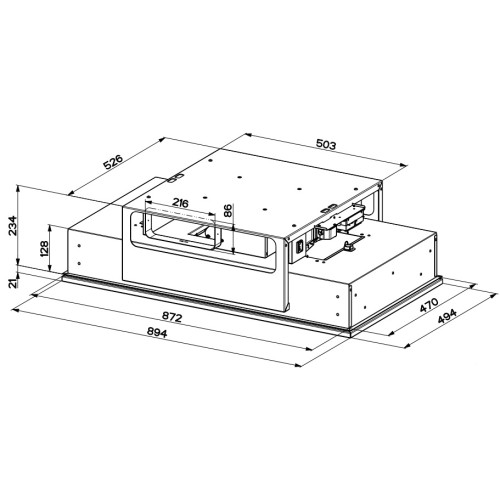 Встраиваемая в потолок вытяжка Faber INSIDE UP IX KL A90 в Краснодаре